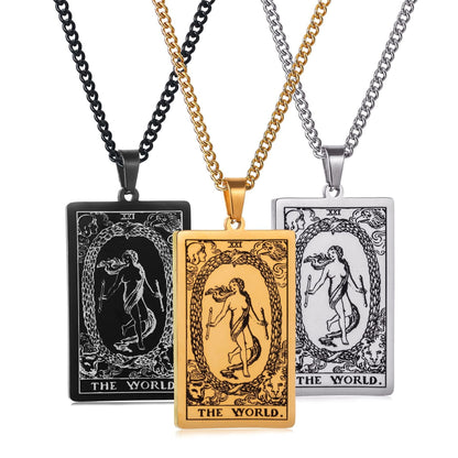 🔮 Mystical Tarot Card Pendant Necklace
