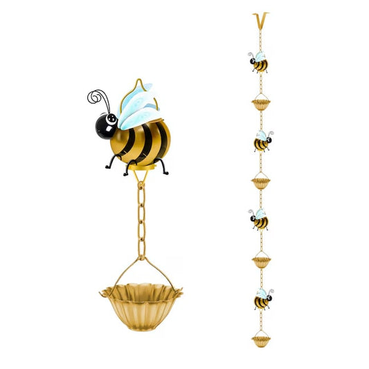 🐝Whimsical Bee Rain Chain — Transforming Rainy Days into a Garden Spectacle