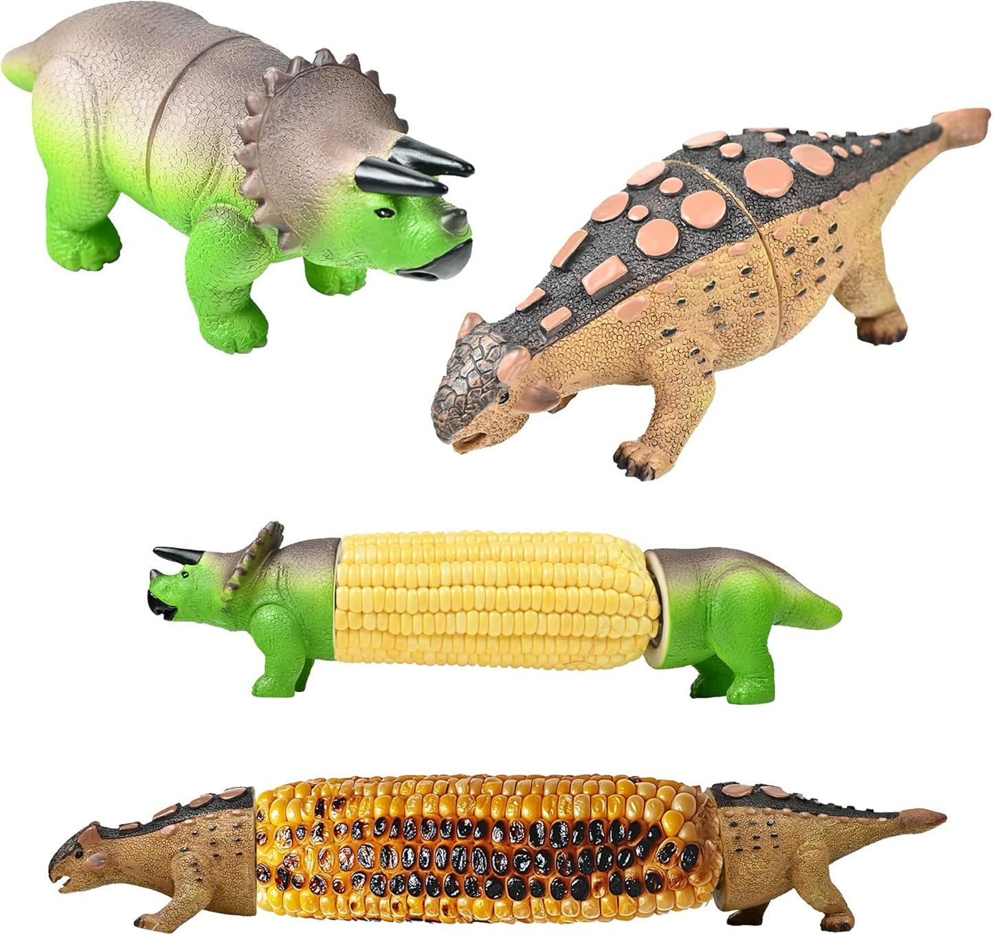 🦕💥2026 New Dinosaur Corn Holders for Corn On The Cob - Funny Corn Cob Holder for Kids and Adults with Stainless Steel Prongs
