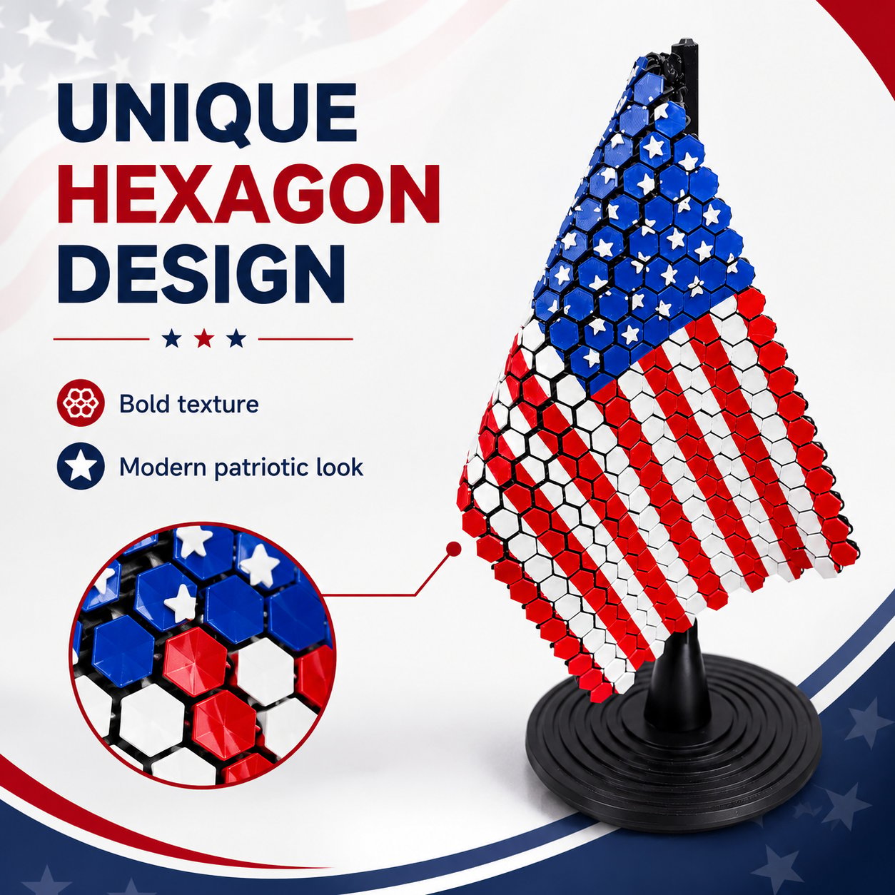 🇺🇸 Flag Chain Mail Patriotic Desk Decor