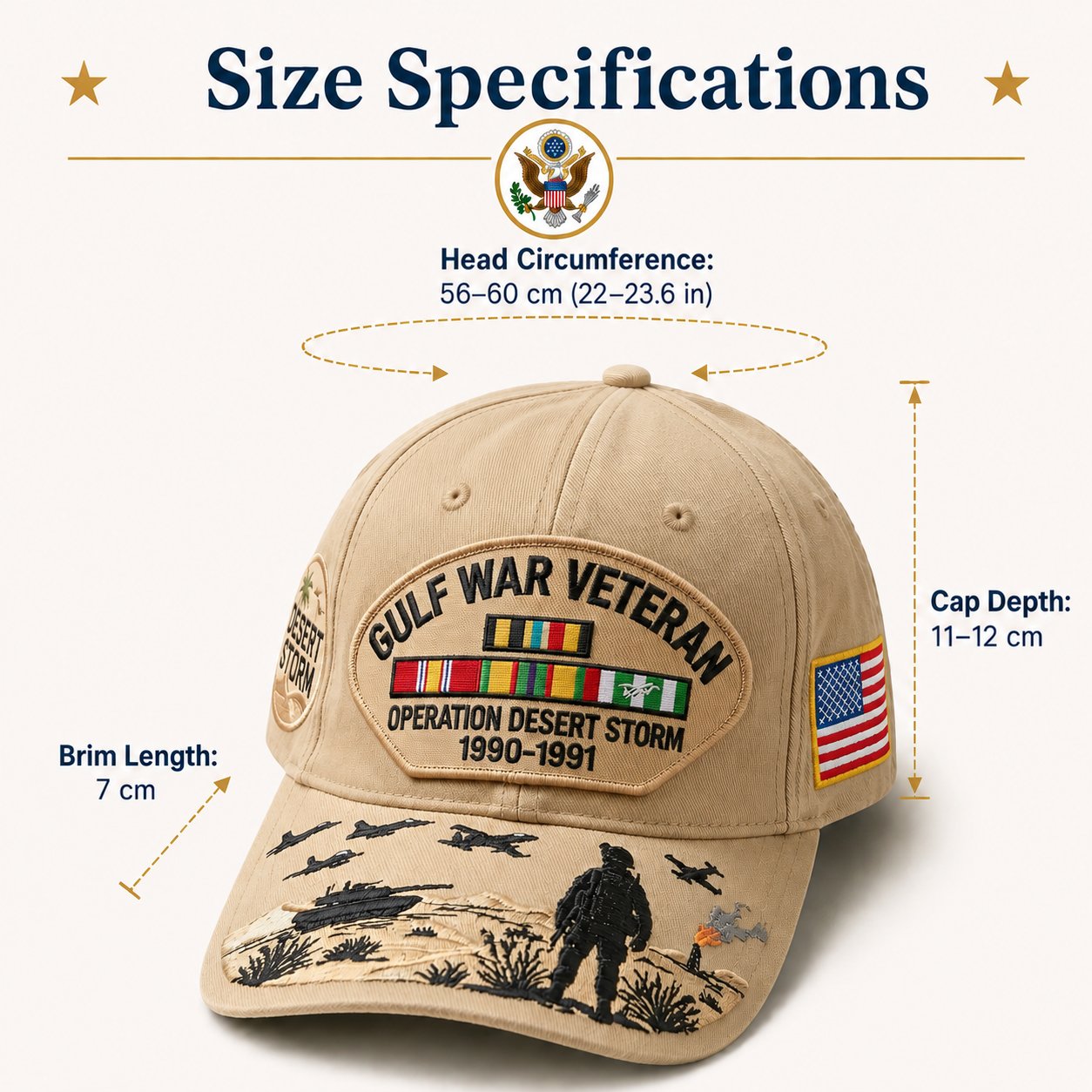 🇺🇸 Gulf War Veteran Tribute Cap🎖️