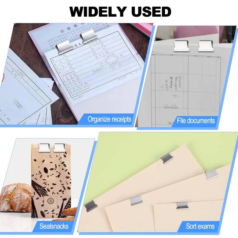 📎 Portable Binder Clip Stapler + 100 Clips – Non-Destructive Paper Clamp Dispenser for Office, Home & School 🏫✏️