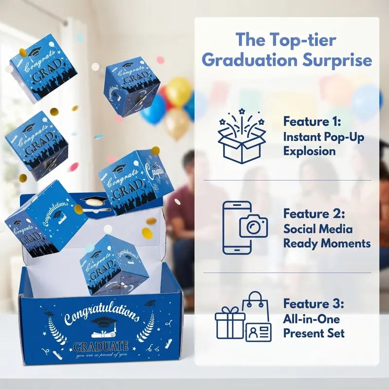 2026 Graduation Surprise Pop‑Up Gift Box – A Gift That Jumps with Joy 🎓✨