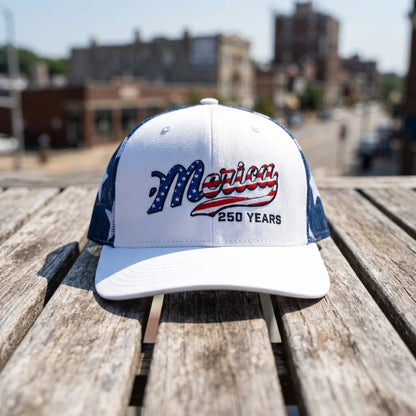 🇺🇸 Merica 250 Years Embroidered Mesh Back Trucker Hat✨(Breathable & Lightweight Comfort & Unisex Fit)