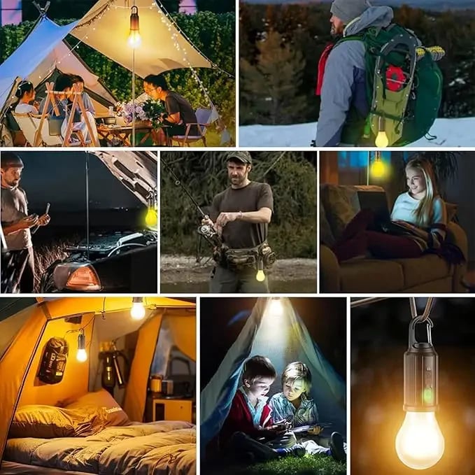 💡Rechargeable Solar LED Light Bulbs with Waterproof Clip Hook💡