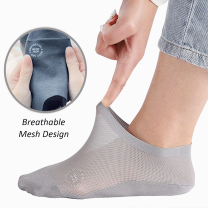 3-Pair Invisible Grip Socks Pack 🧦Breathable | Low-Cut | Anti-Slip | Sweat-Absorbing