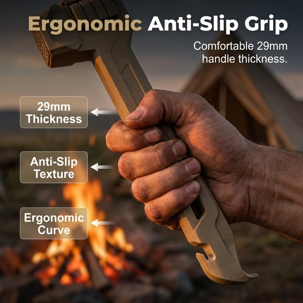 🔨🏕️Multifunctional Camping Hammer & Tent Stake Puller✨