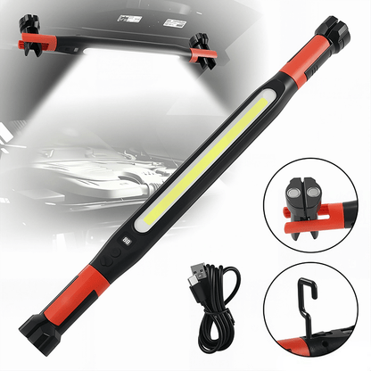 Tyiiplus™ Rechargeable Magnetic LED Work Light with Built-in Battery - IP55 Waterproof & Shockproof, Clamp & Magnet Base