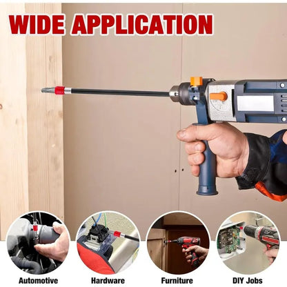 🛠️Drill Bit Extension 2/4/6/12'', Magnetic Bit Holder 4 Pcs, Drill Extension Bit Holder 1/4'' Hex