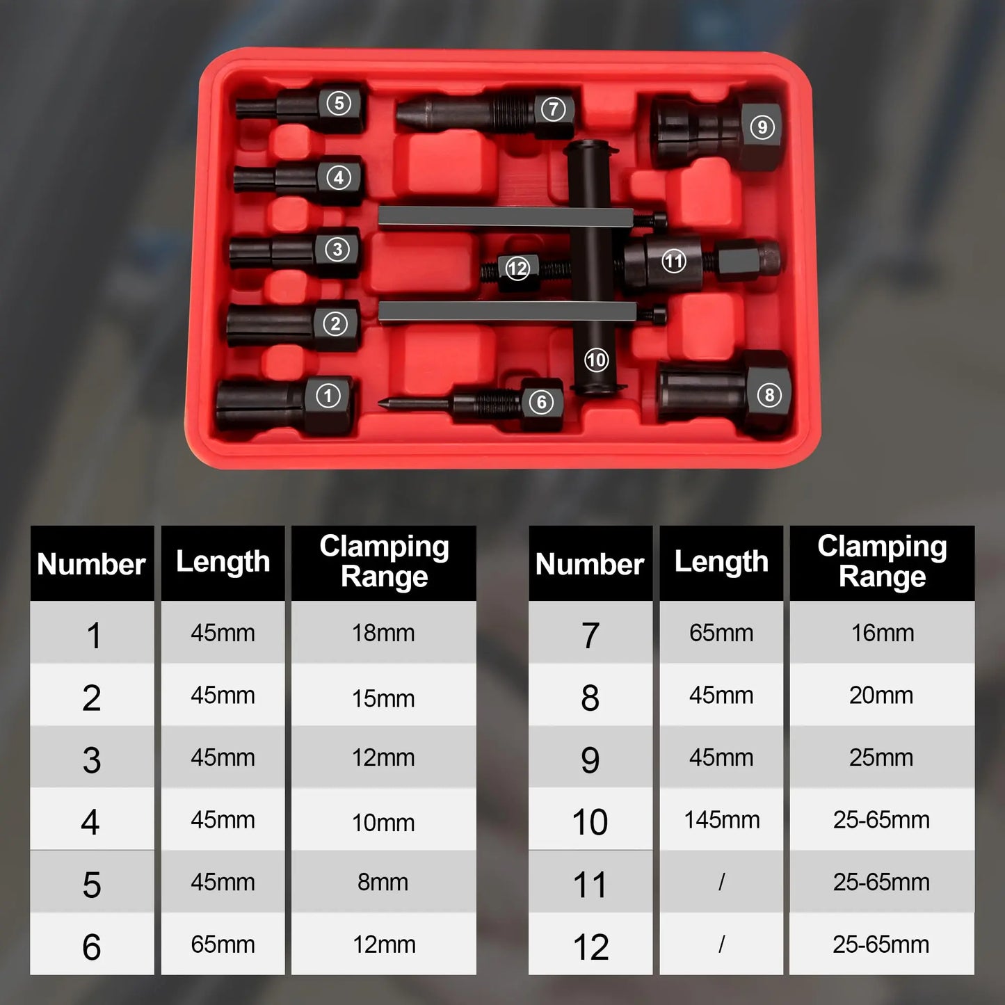 10PCS Blind Hole Bearing Puller Kit – Motorcycle Wheel Inner Bearing Removal Tool Set (0.31"–0.98")
