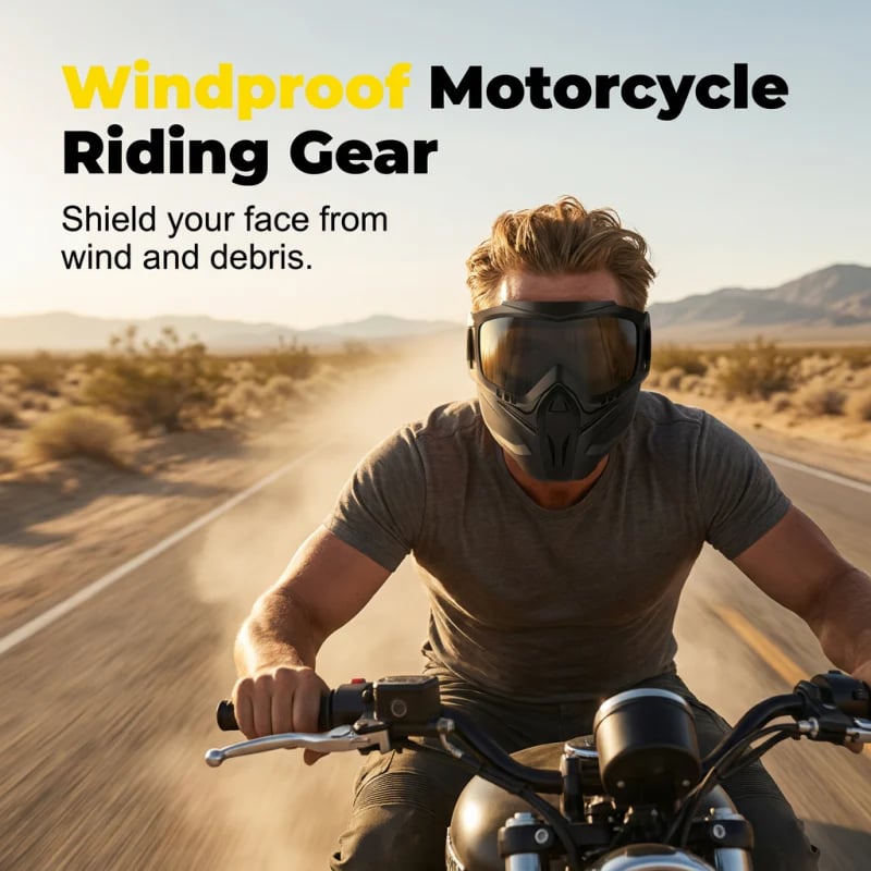 🔥Detachable Full Face Goggle Mask