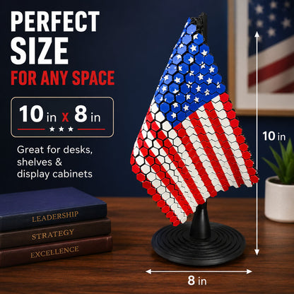 🇺🇸 Flag Chain Mail Patriotic Desk Decor