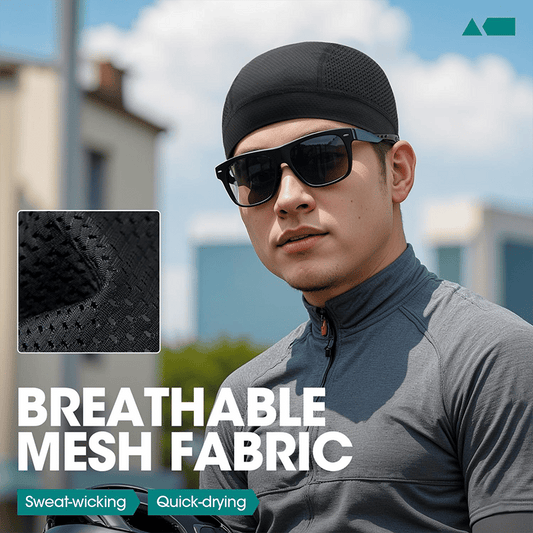🧢 2 Pack Breathable Skull Cap for Men | Lightweight Sweat-Wicking Head Wrap & Helmet Liner for Cycling, Running & Motorcycling