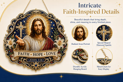 ✝️✨Jesus Diamond Art Hanging Ornament Kit
