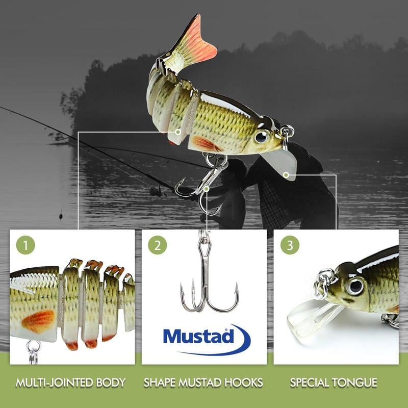 🎣 2" Lifelike Fishing Lures — Freshwater & Saltwater Ready