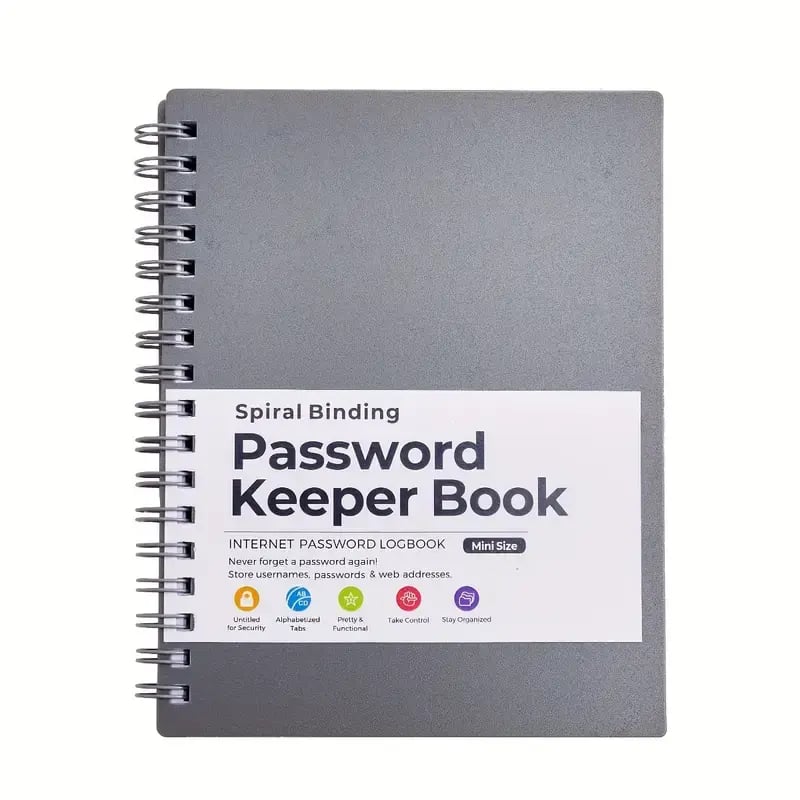 📚Mini password book with lettered tabs | password notebook for internet and computer login, username, home, office passwords
