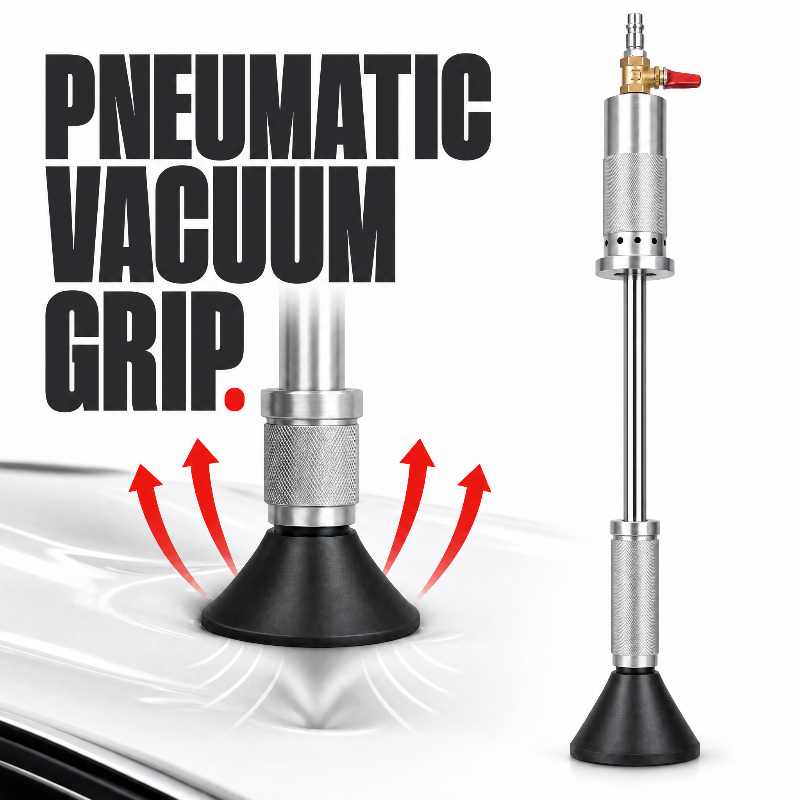TYIIPLUS™ Pneumatic Dent Puller Kit with 3 Suction Cups (3.2", 4.7", 6.1") | 23.2" Paint-Safe Auto Body Dent Repair Tool for Cars & Light Trucks