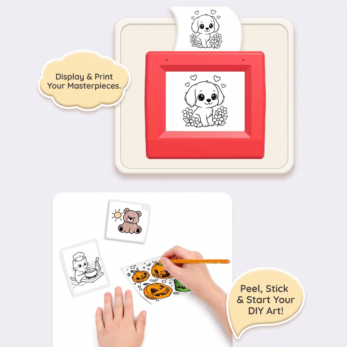 TYIIFIND AI Voice-Activated Mini Sticker Printer