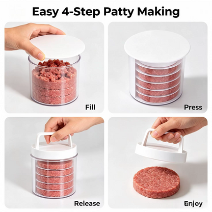 Food Grade Burger Press Patty Maker, Manual Kitchen Tool for BBQ