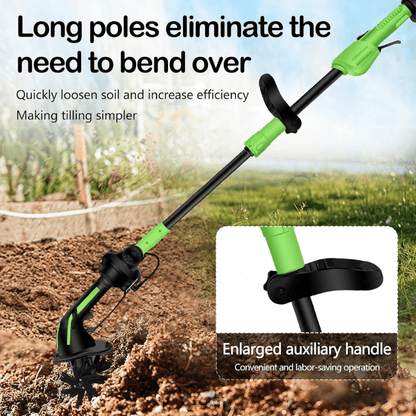 Tyiiplus™ 2-IN-1 Cordless Tiller & Cultivator with Extendable Pole