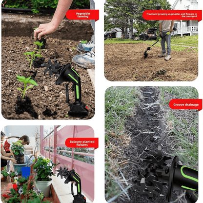 Tyiiplus™ 2-IN-1 Cordless Tiller & Cultivator with Extendable Pole