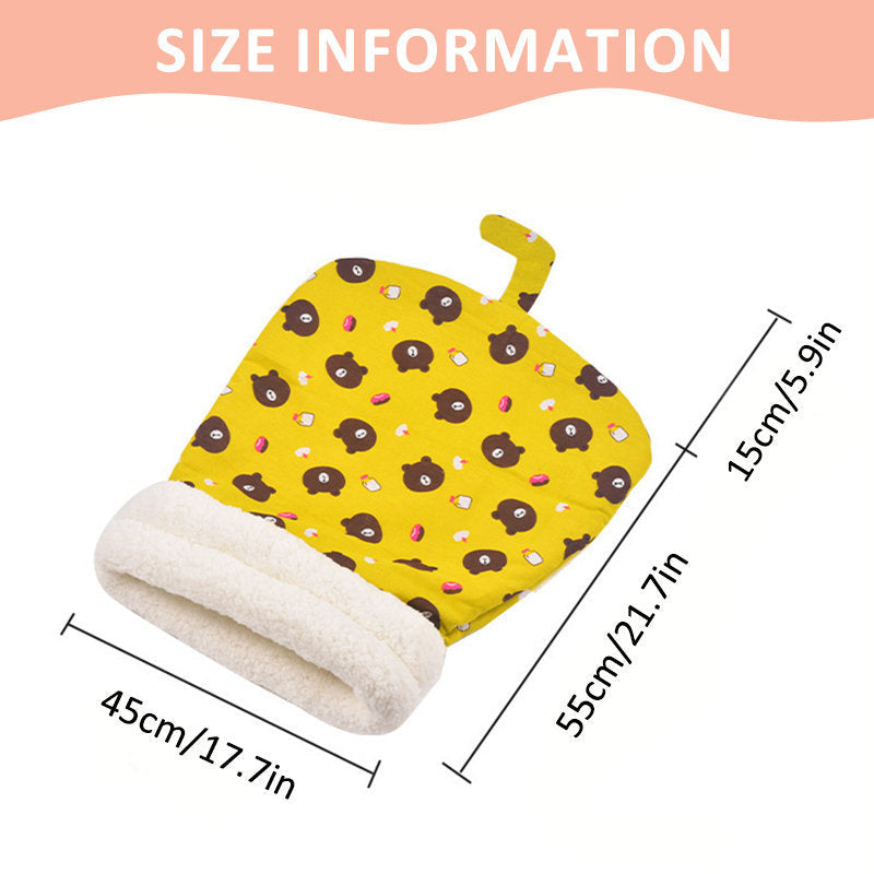 🐱 Plush Self-Warming Pet Sleeping Bag & Cave Bed