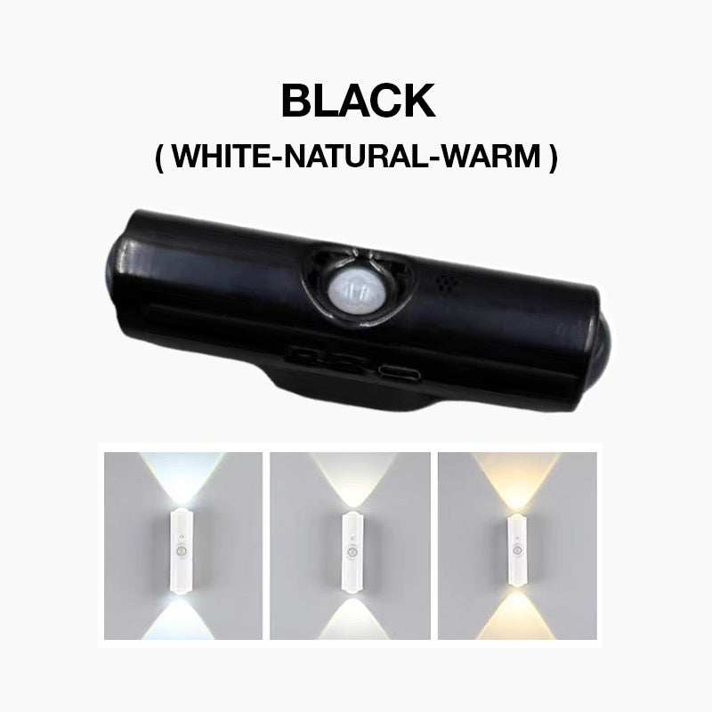 Smart LED Motion Sensor Night Light, Dimmable RGB Color Changing Wall Lamp, USB Rechargeable Gradient Magnetic Stick-on Ambient Light for Bedroom, Hallway, Entryway Home Lighting Decor Accessories