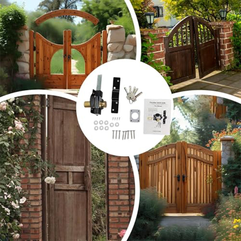 Long Throw Gate Lock with 5 Keys