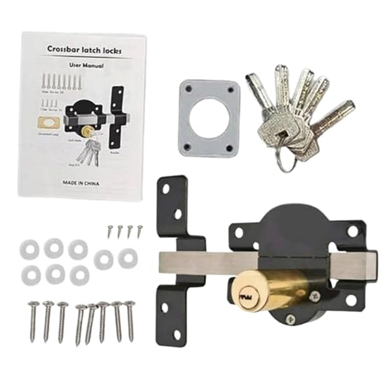 Long Throw Gate Lock with 5 Keys