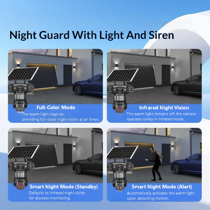 6K 12MP Outdoor Wi-Fi Security Camera | 10x Zoom, 3 Lenses, 360° PTZ | IP66 Waterproof, Color Night Vision, Two-Way Audio, Motion Tracking