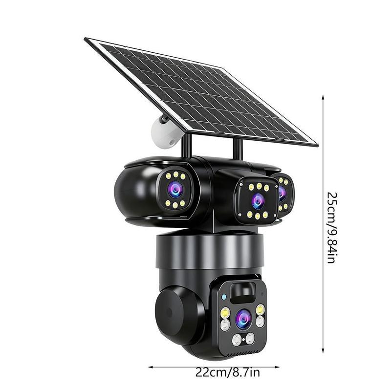 6K 12MP Outdoor Wi-Fi Security Camera | 10x Zoom, 3 Lenses, 360° PTZ | IP66 Waterproof, Color Night Vision, Two-Way Audio, Motion Tracking