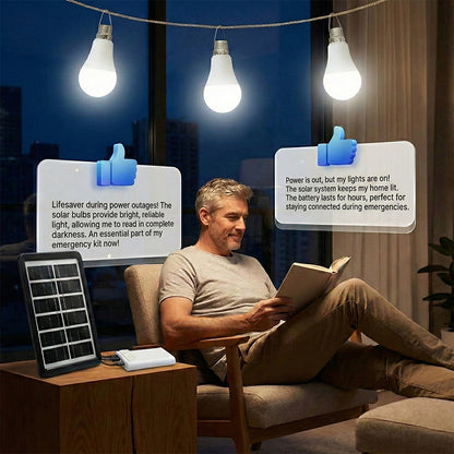 TYIIPLUS™ Solar Powered LED Lighting System with 3 Bulbs