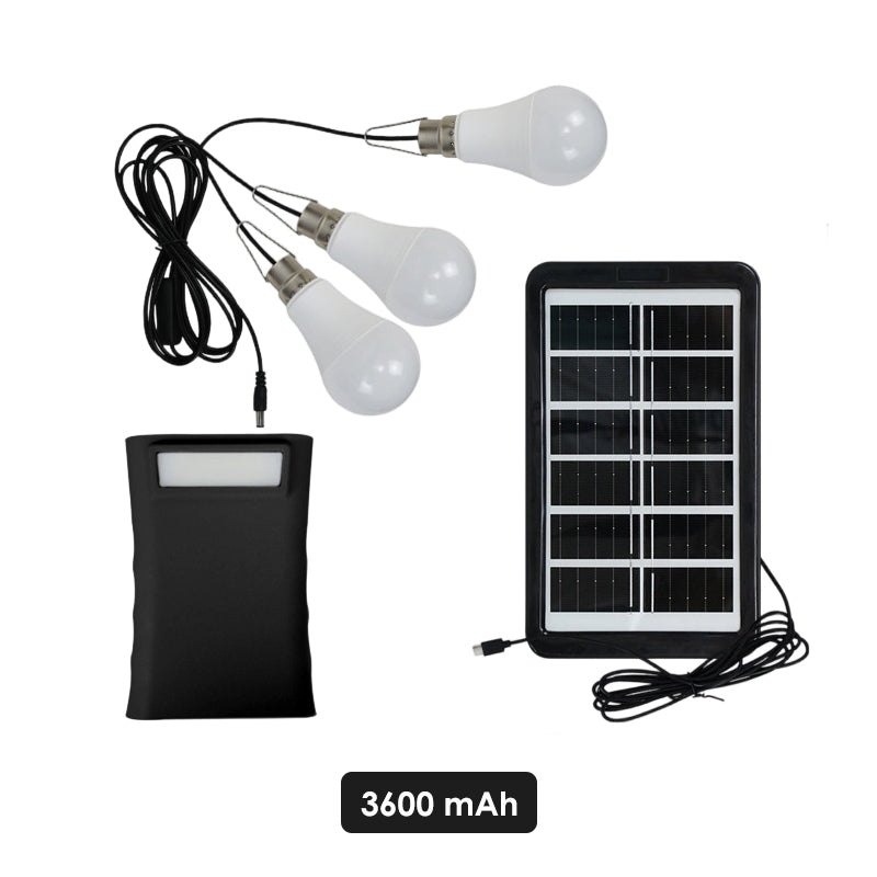TYIIPLUS™ Solar Powered LED Lighting System with 3 Bulbs
