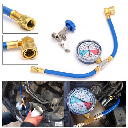 🔧R134a AC Refrigerant Charging Hose with Gauge – Leak-proof, Easy Read & Compatible with Cars, Trucks or Home AC – Safe DIY Recharge 🚗