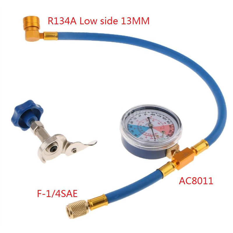 🔧R134a AC Refrigerant Charging Hose with Gauge – Leak-proof, Easy Read & Compatible with Cars, Trucks or Home AC – Safe DIY Recharge 🚗
