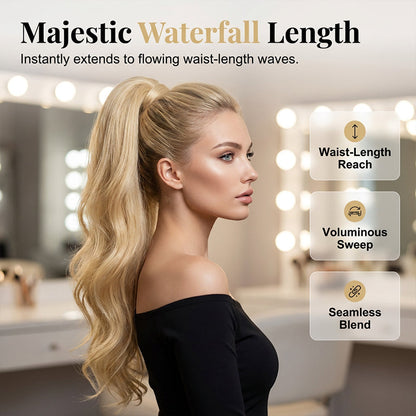 Voluminous Layered High Ponytail Extension – Instant Glam Hairpiece ✨