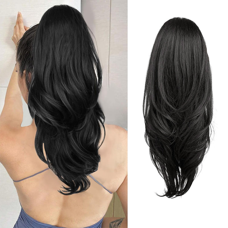 Voluminous Layered High Ponytail Extension – Instant Glam Hairpiece ✨