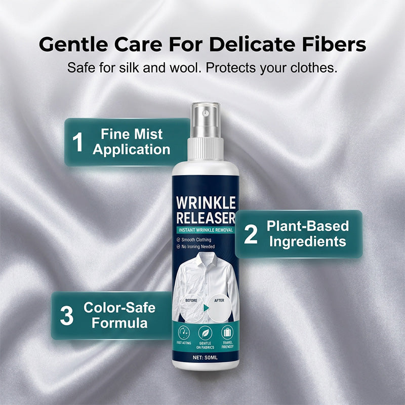 👔 Instant wrinkle release – no iron, travel-ready, static-free & fresh.
