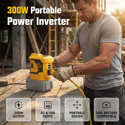 🏕️ OUTDOOR POWER DEAL⚡TYIIPLUS™ Portable Battery Power Inverter – AC Outlet, USB & LED Light Power Adapter