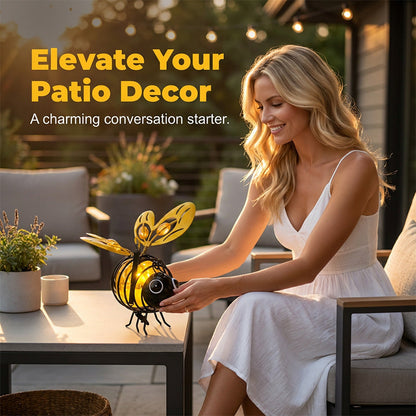 🌙🍃🪴Hanging Solar Bee Light – Warm Amber Glow, Flicker-Free, Perfect for Garden Parties, Camping, or Kids’ Rooms – Spread Joy Day and Night 🌞🌜