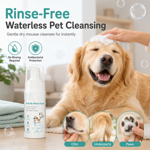 🔥🐾50K+ SOLD!🧼 No-Rinse Pet Cleansing Foam – For cats & dogs ✨